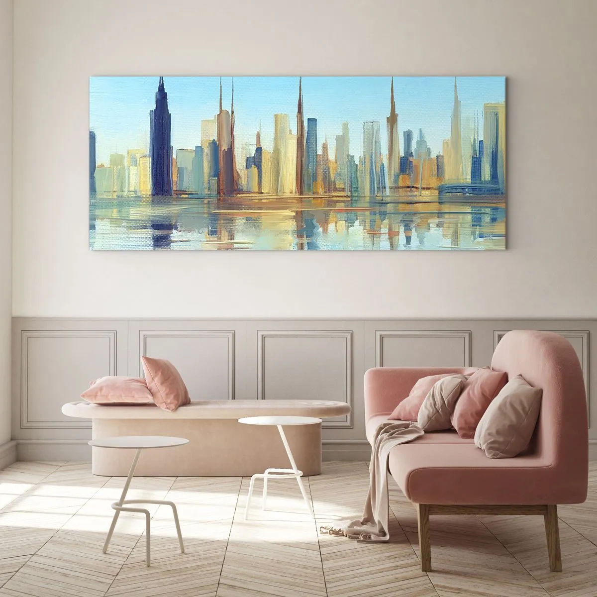 Quadro su vetro - Metropoli assolata - 100x40 cm