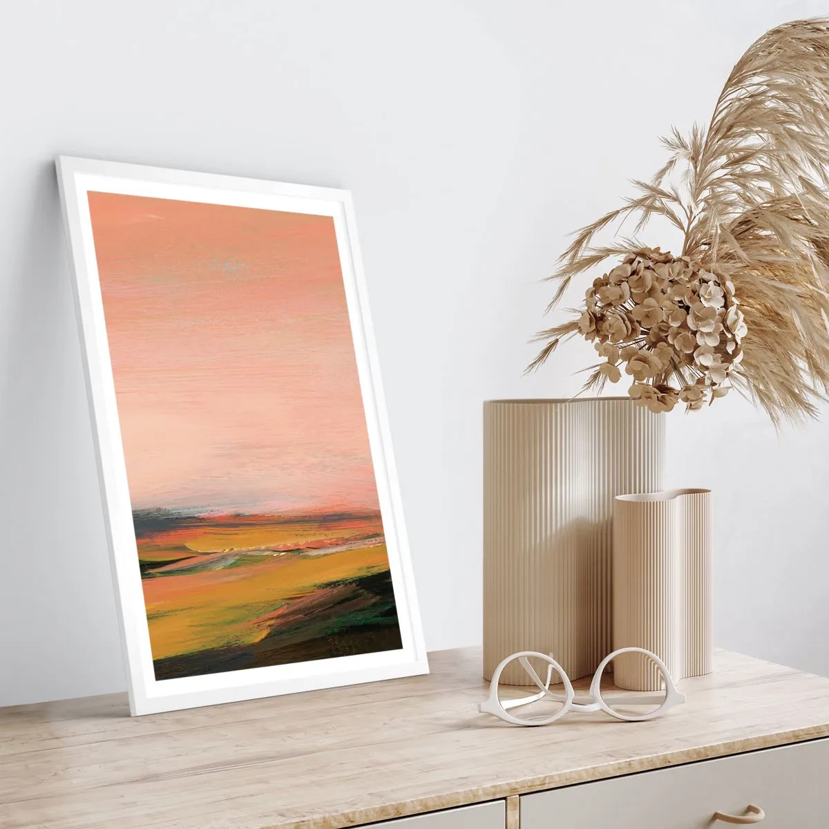 Poster in cornice bianca - In tonalità di rosa - 61x91 cm