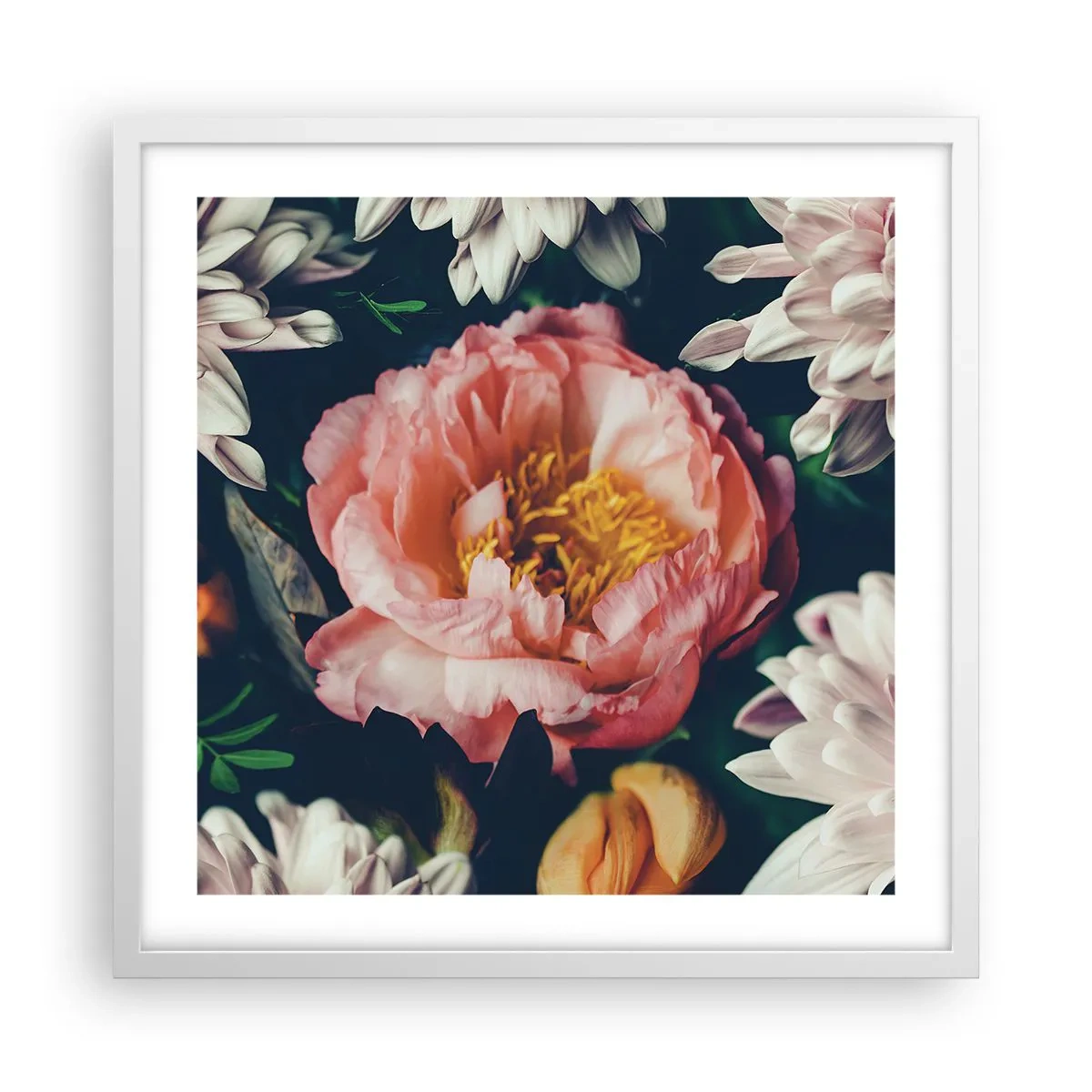 Poster in cornice bianca - Con fasto barocco - 50x50 cm