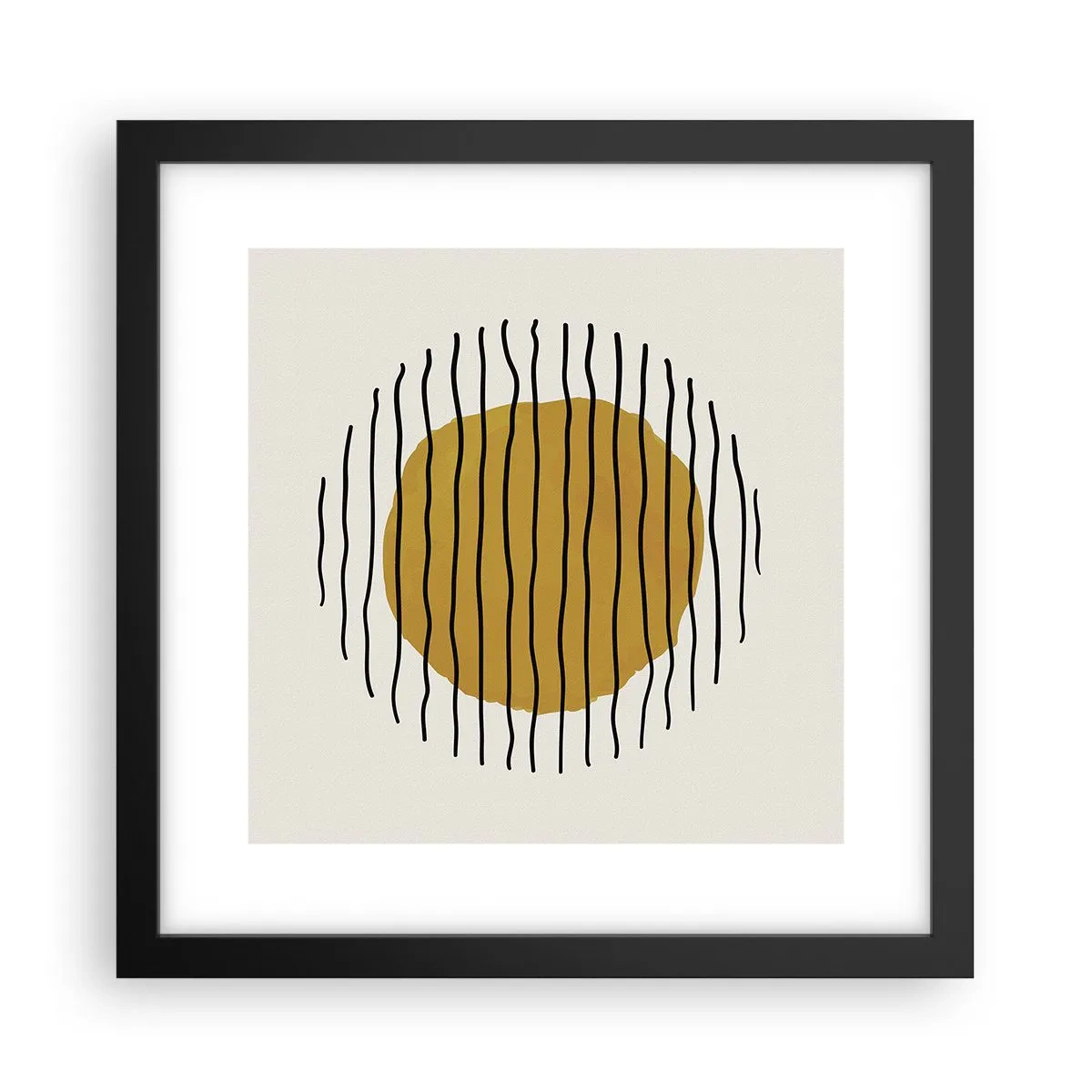 Poster in cornice nera - Astrazione fremente di calore - 30x30 cm