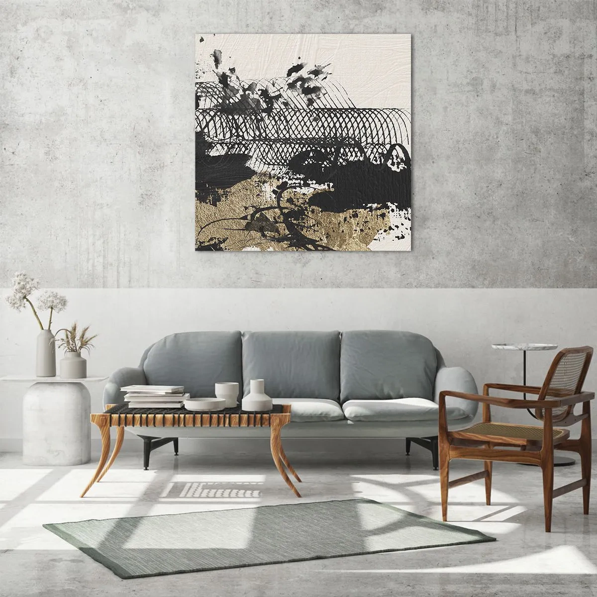 Quadro su vetro - Composizione con passione - 50x50 cm