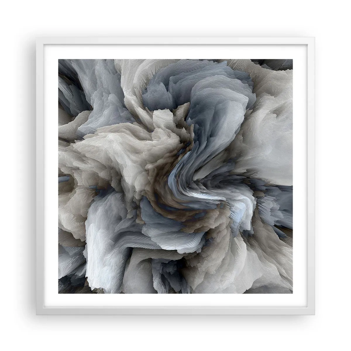 Poster in cornice bianca - Pietra in fiore - 60x60 cm