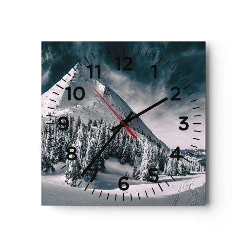 Orologio da parete - Orologio in Vetro - Il paese della neve e del ghiaccio - 30x30 cm