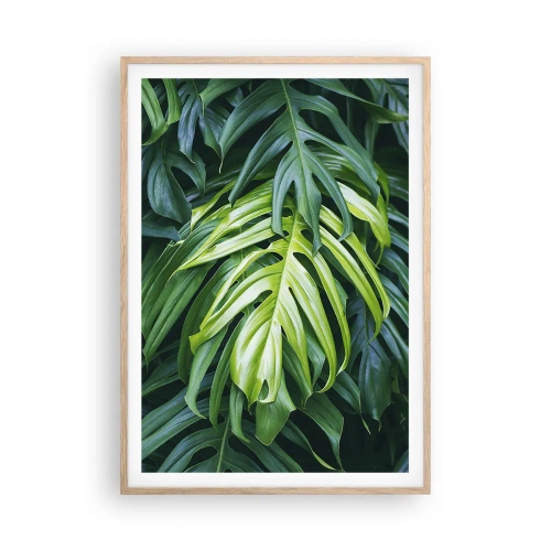 Poster in cornice rovere chiaro - Immergersi nella freschezza - 70x100 cm