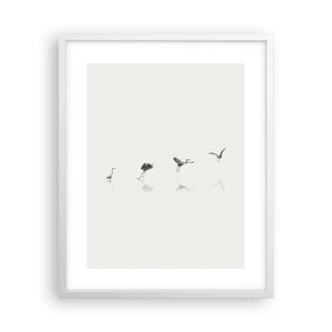 Poster in cornice bianca - Quattro semplici passi - 40x50 cm