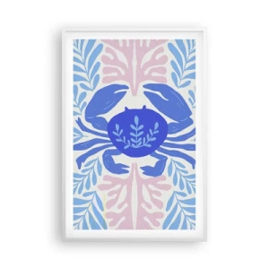 Poster in cornice bianca - Come un fiore del mare - 61x91 cm