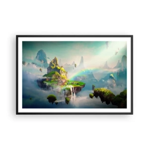 Poster in cornice nera - In mezzo al cielo: isole fortunate - 91x61 cm