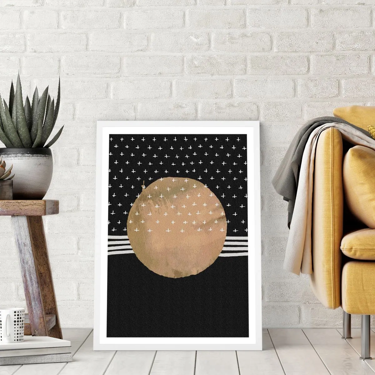 Poster in cornice bianca - Composizione: bandiera della galassia - 30x40 cm