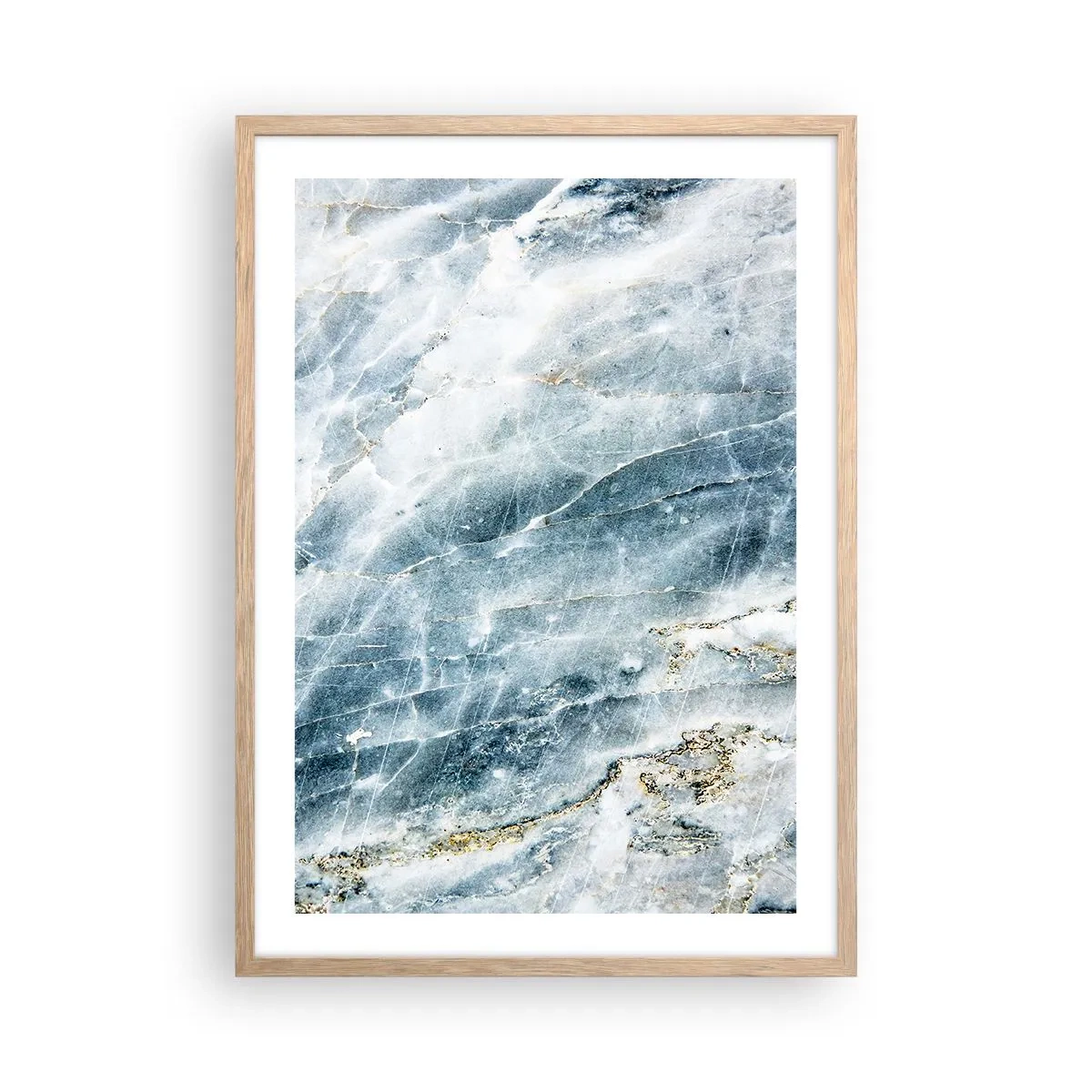 Poster in cornice rovere chiaro - Mondo di ghiaccio - 50x70 cm