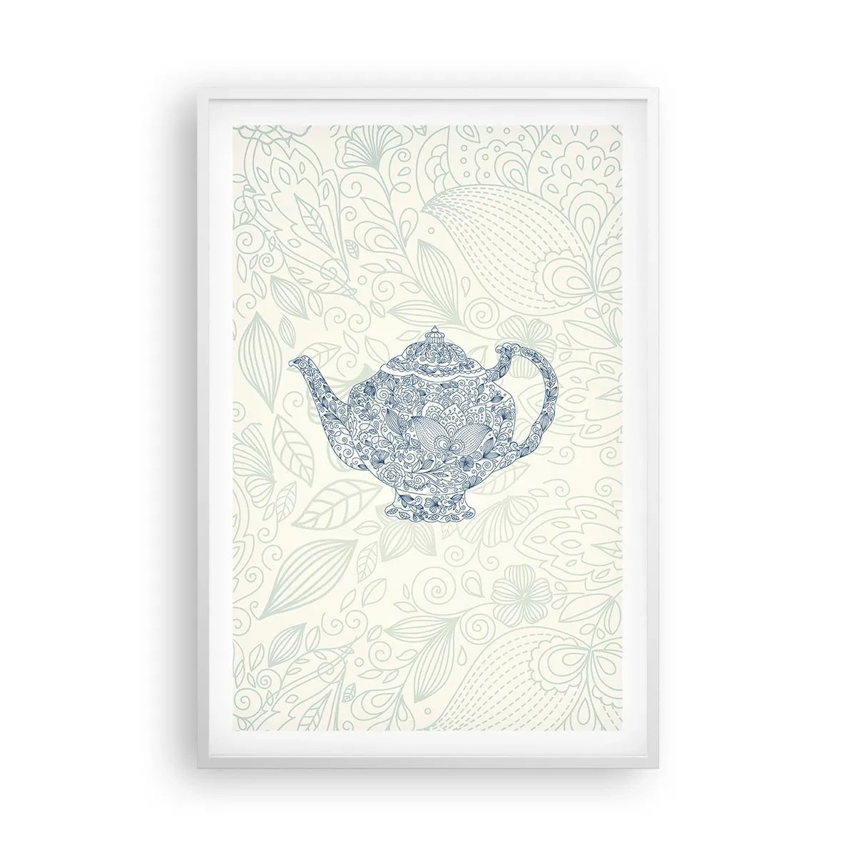 Poster in cornice bianca - Magia del tè - 61x91 cm