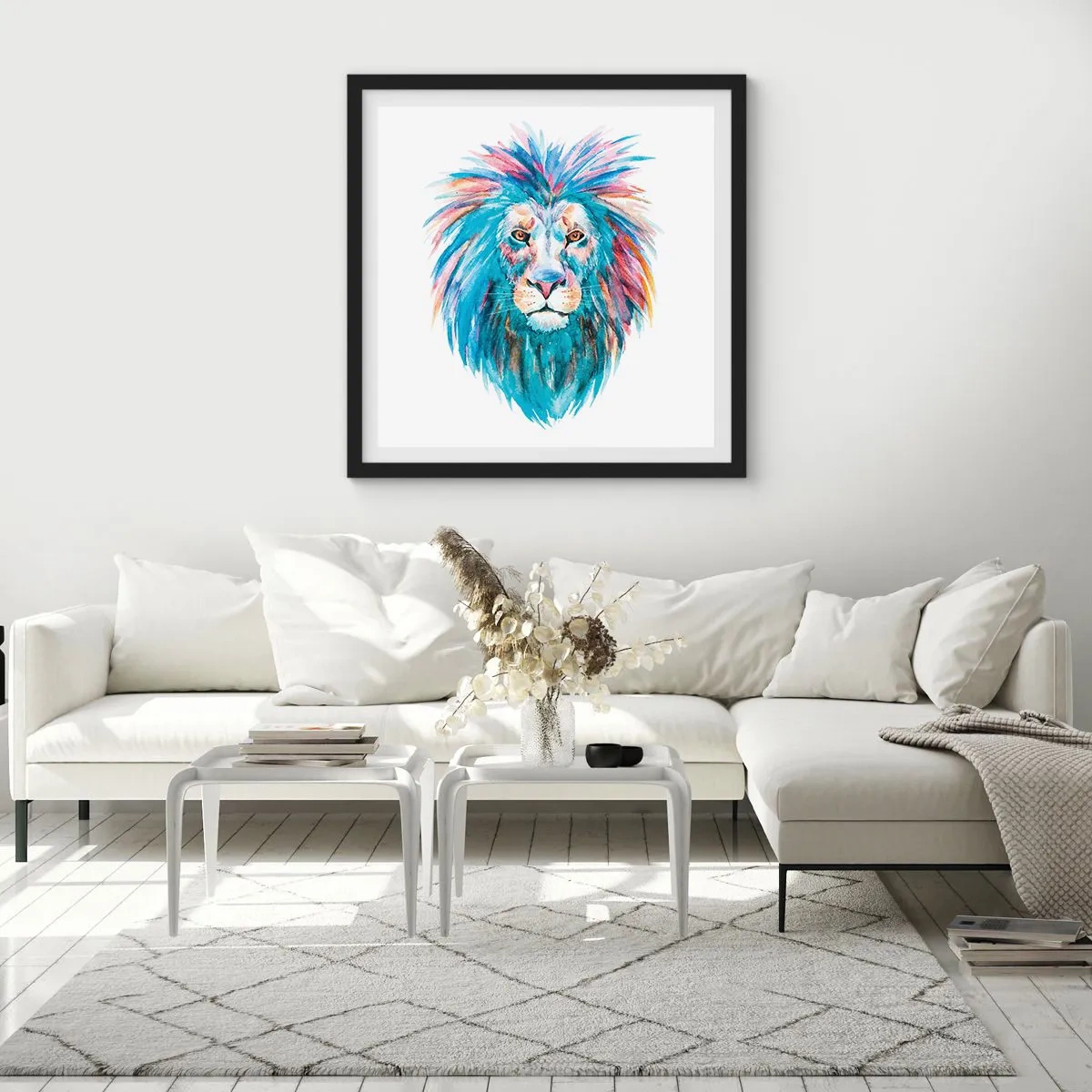 Poster in cornice nera - Aura elettrizzante - 30x30 cm