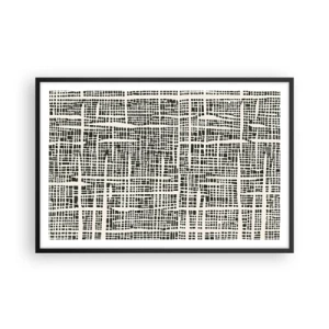 Poster in cornice nera - Composizione tessuta - 91x61 cm