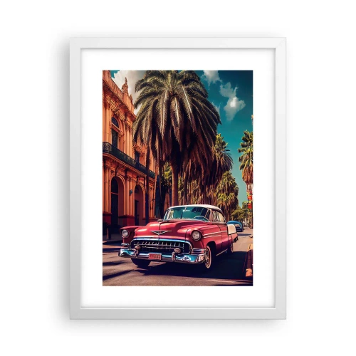 Poster in cornice bianca - Ancora all'Avana - 30x40 cm