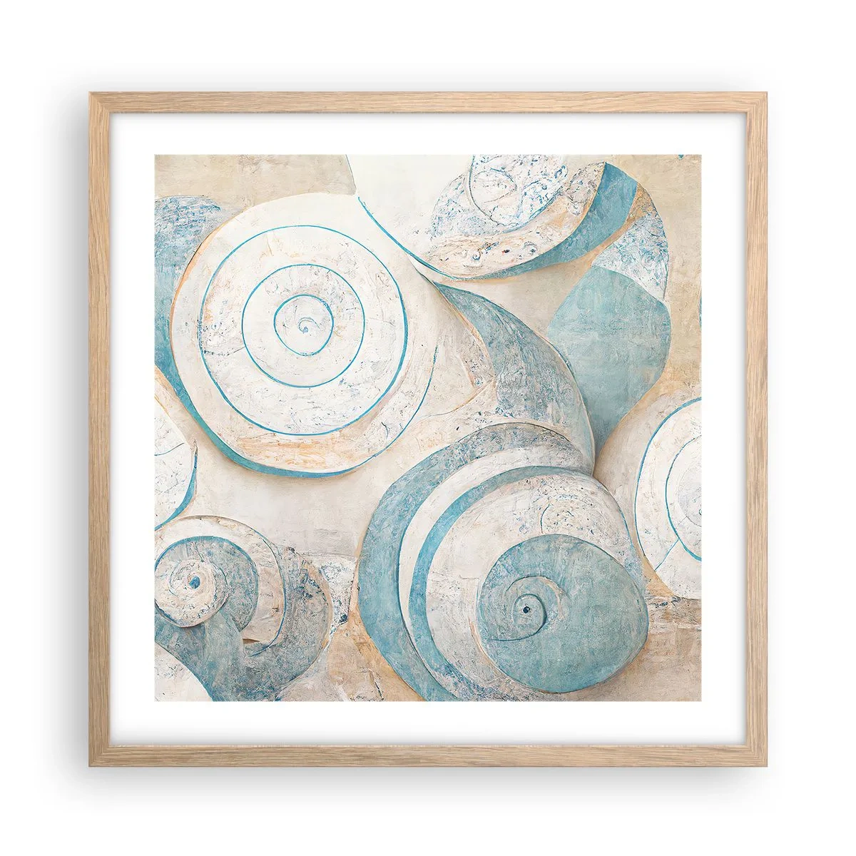 Poster in cornice rovere chiaro - Cosa nasconde la chiocciola? - 50x50 cm