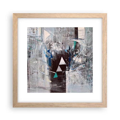Poster in cornice rovere chiaro - L'ordine superiore dei triangoli - 30x30 cm
