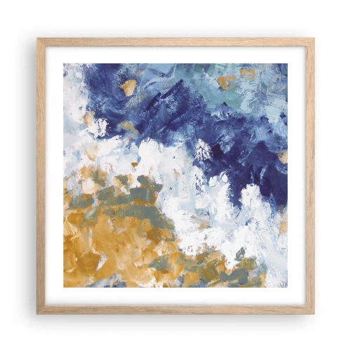 Poster in cornice rovere chiaro - La danza degli elementi - 50x50 cm