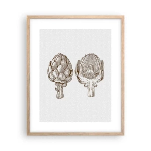 Poster in cornice rovere chiaro - Lezione di anatomia - 40x50 cm