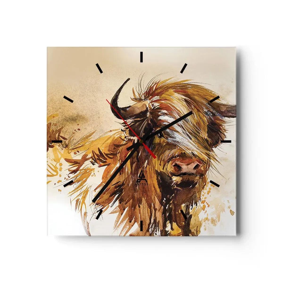 Orologio da parete - Orologio in Vetro - L'orgoglio del cacciatore - 40x40 cm