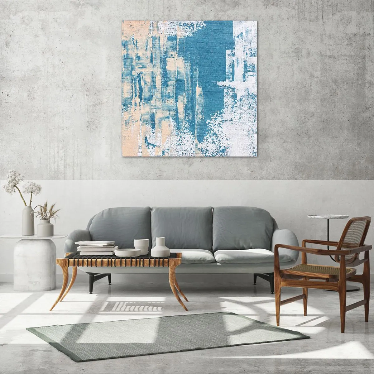 Quadro su vetro - Attraverso il ghiaccio - 40x40 cm