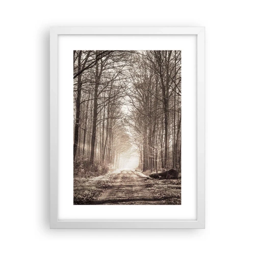 Poster in cornice bianca - La cattedrale del bosco - 30x40 cm