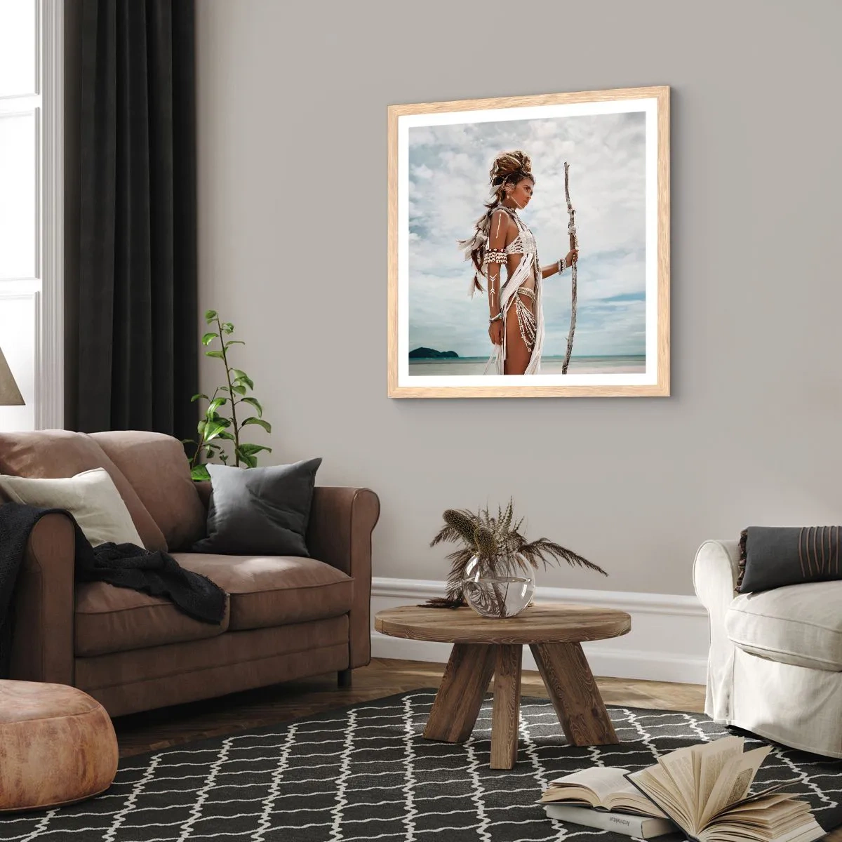 Poster in cornice rovere chiaro - La regina dei tropici - 30x30 cm