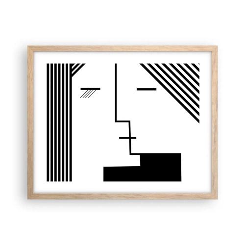 Poster in cornice rovere chiaro - Semplicemente un bacio - 50x40 cm