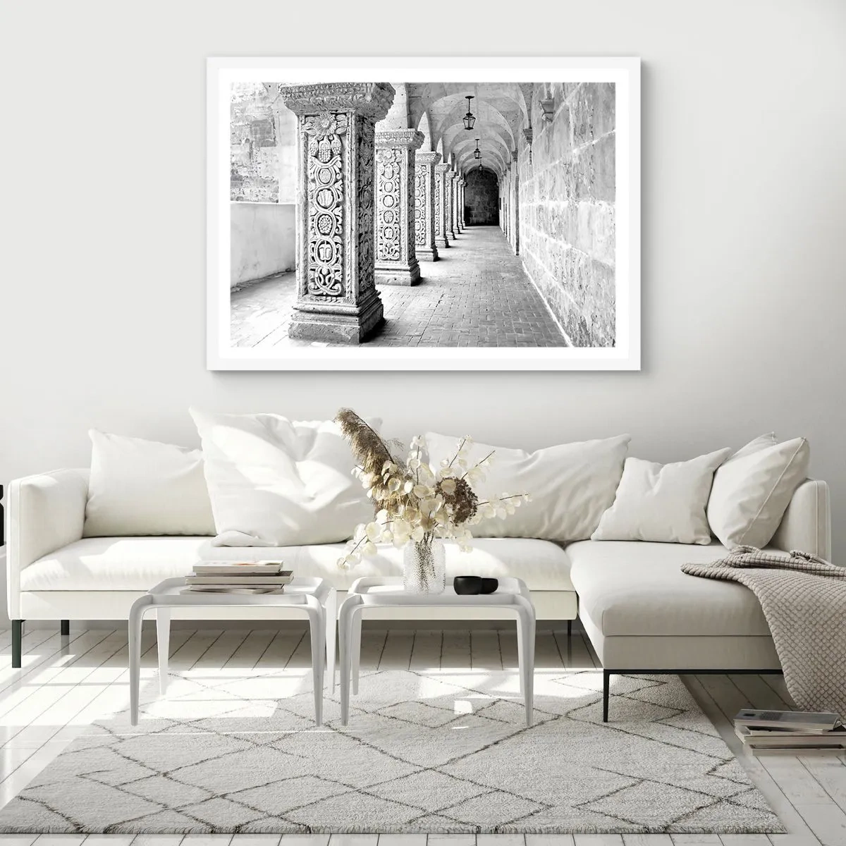 Poster in cornice bianca - Dove porterà? - 100x70 cm