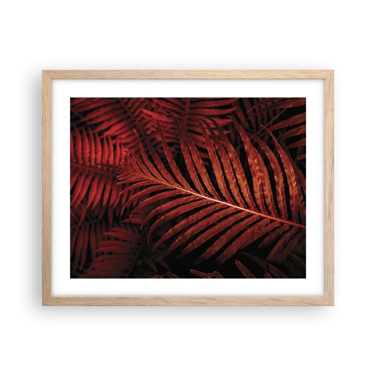 Poster in cornice rovere chiaro - Il calore della vita - 50x40 cm