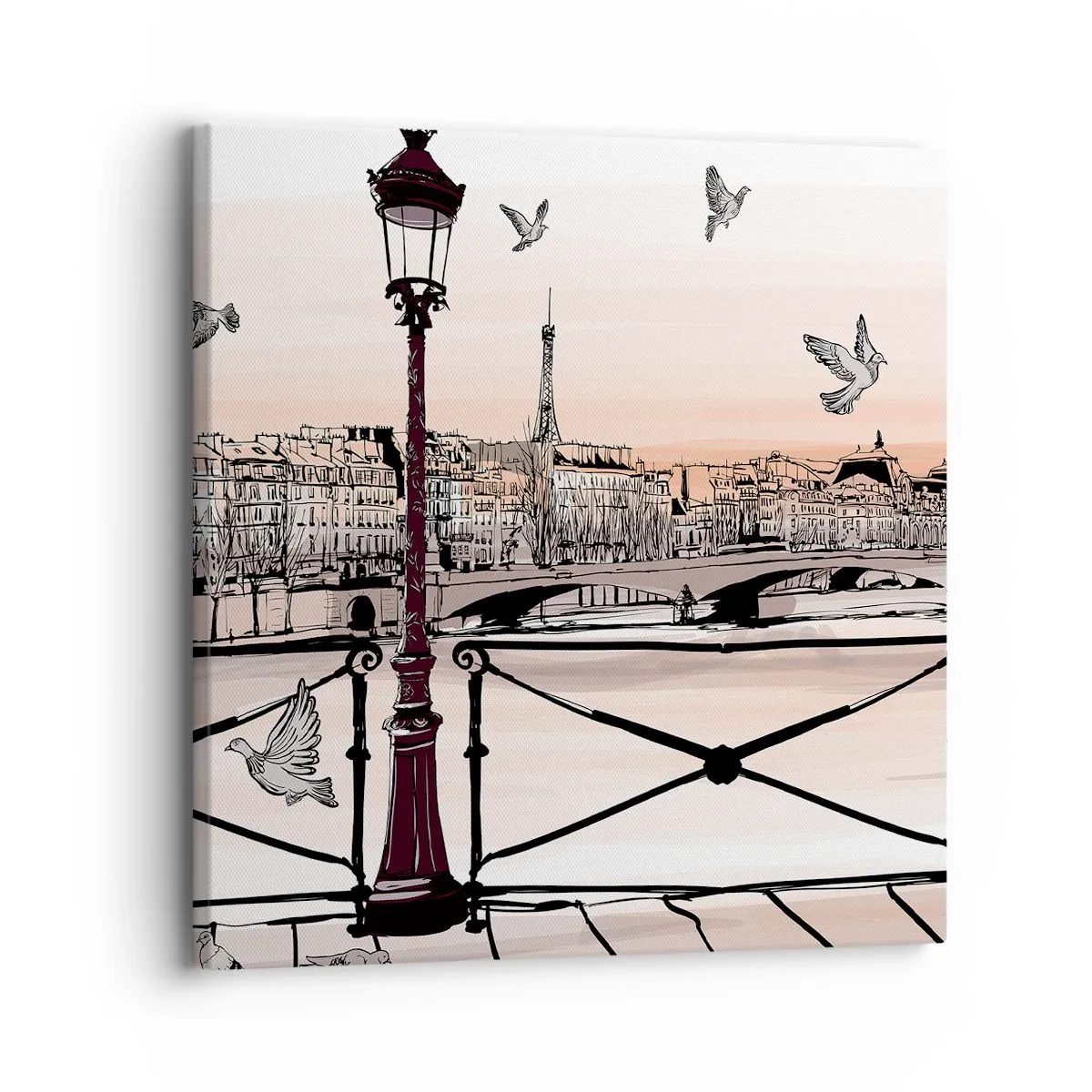 Quadro su tela - Stampe su Tela - Sui tetti di Parigi - 30x30 cm