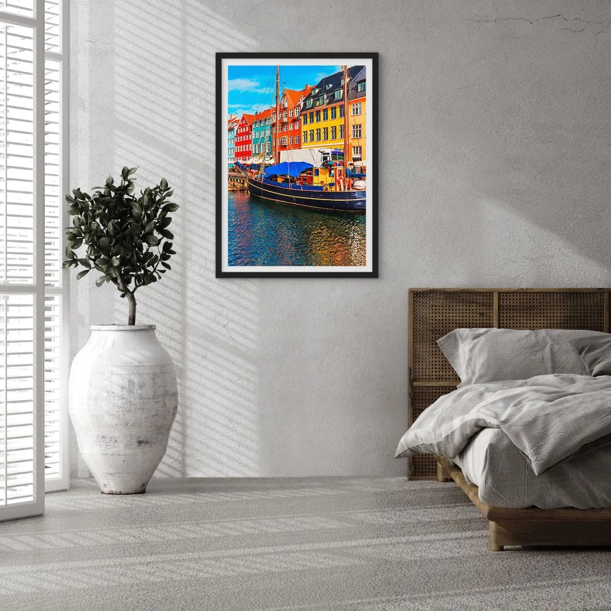 Poster in cornice nera - Riva gioiosa - 40x50 cm