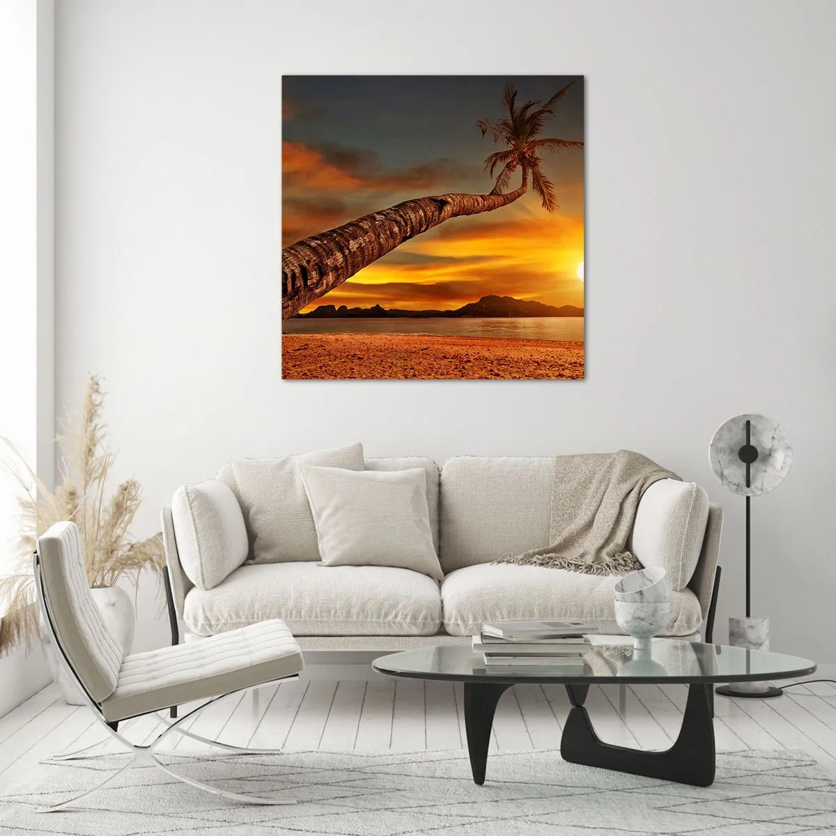 Quadro su vetro - Vacanze esotiche, avventura nei Caraibi - 30x30 cm