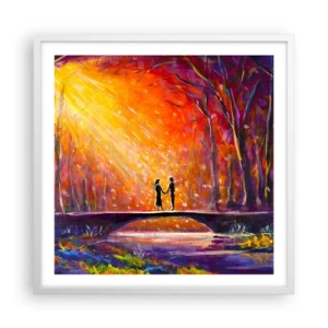 Poster in cornice bianca - Anche il cielo li ama - 60x60 cm