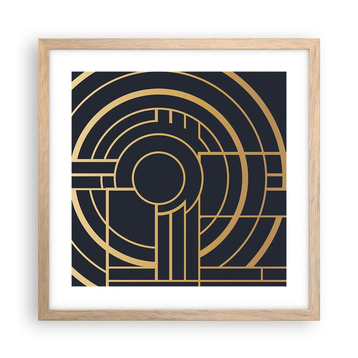 Poster in cornice rovere chiaro - Il giro delle cose - 40x40 cm