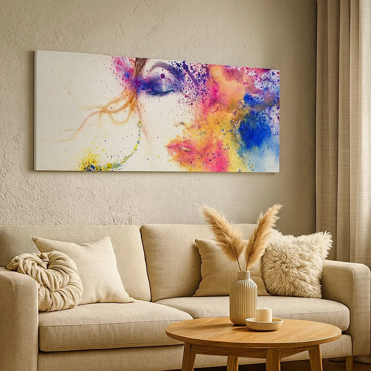 Quadro su tela - Stampe su Tela - Capogiro arcobaleno - 100x40 cm
