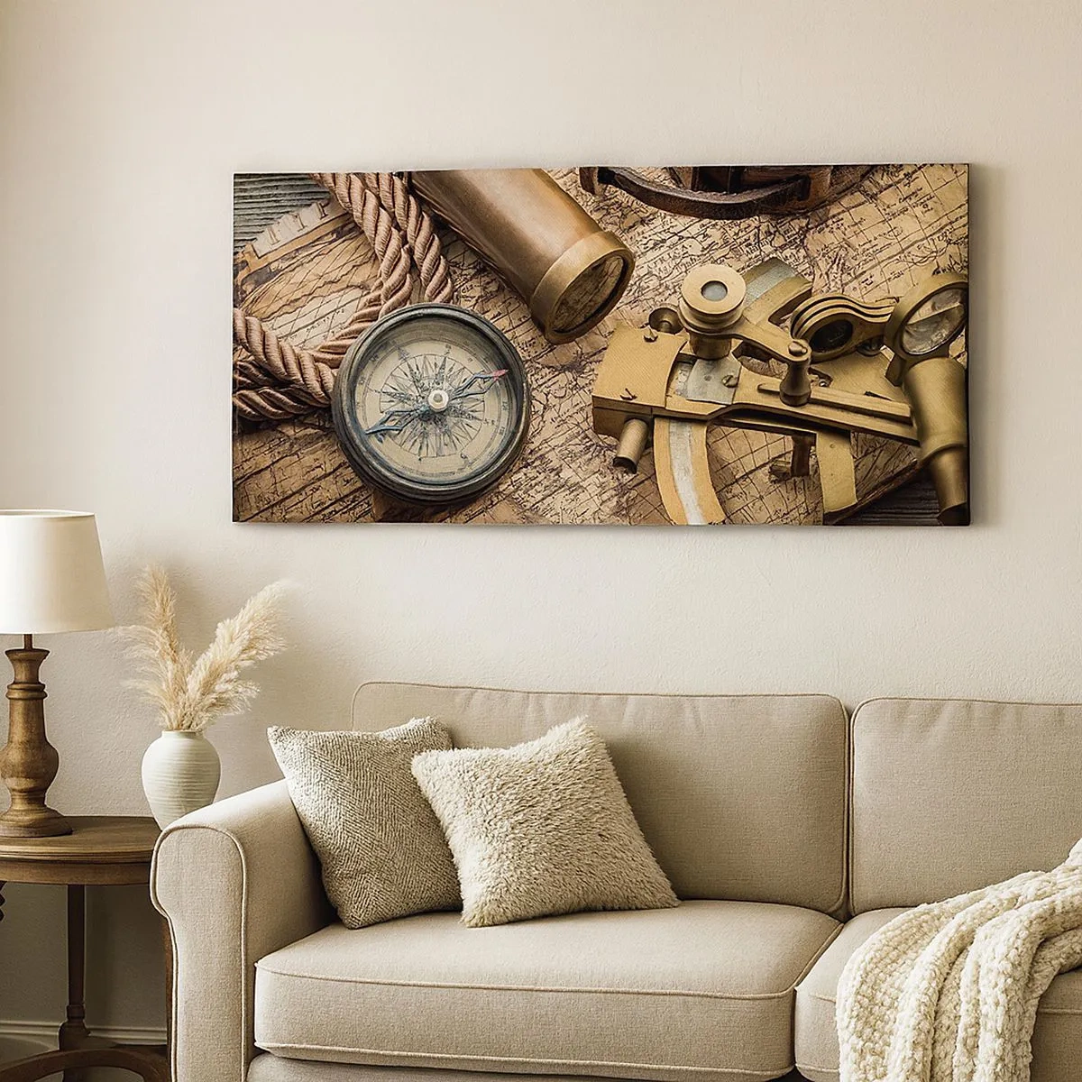 Quadro su tela - Stampe su Tela - Traccia la rotta - 100x40 cm