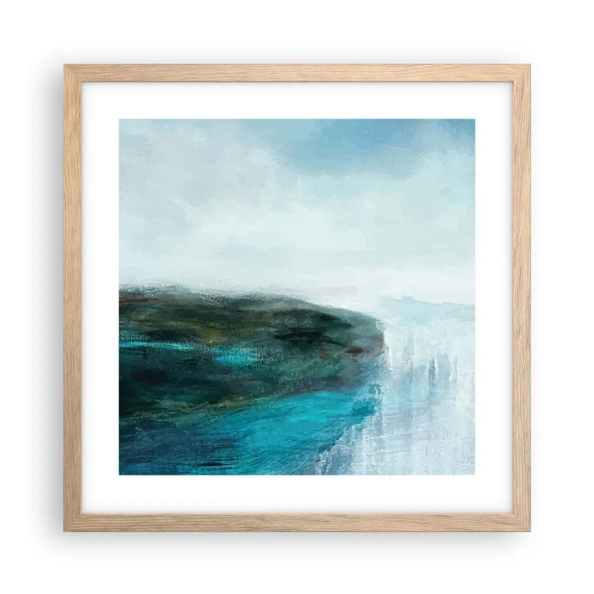 Poster in cornice rovere chiaro - Astrazione marittima - 40x40 cm