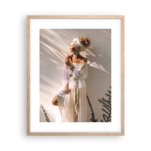 Poster in cornice rovere chiaro - Il sole e la ragazza - 40x50 cm
