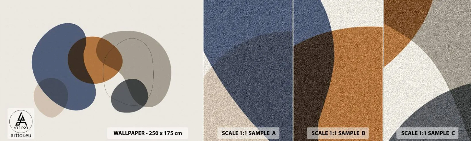 Campione Di Fotomurale Standard Eco - Gocce di colore - Astrazione, Pezzo, Grafica - 100x30 cm