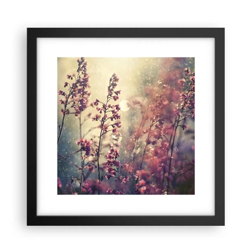 Poster in cornice nera - Giardino misterioso - 30x30 cm