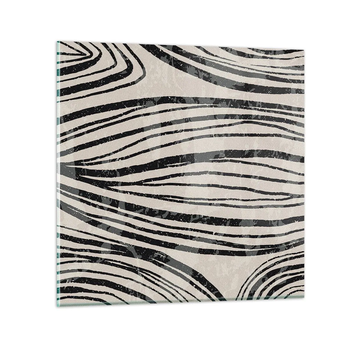 Quadro su vetro - Una palude di linee - 60x60 cm