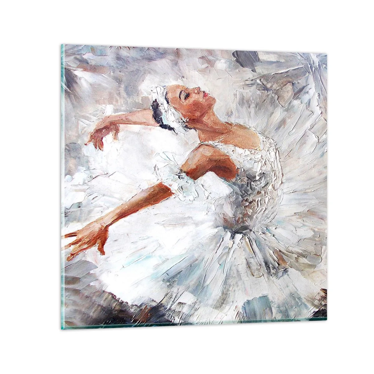 Quadro su vetro - Delicata e leggera come il tulle - 30x30 cm