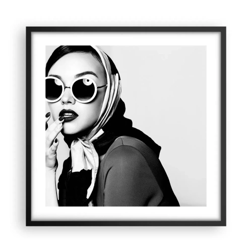 Poster in cornice nera - Saluti dagli anni '60 - 50x50 cm