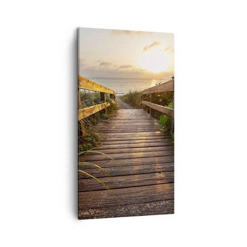 Quadro su tela - Stampe su Tela - Dritto verso la riva - 45x80 cm