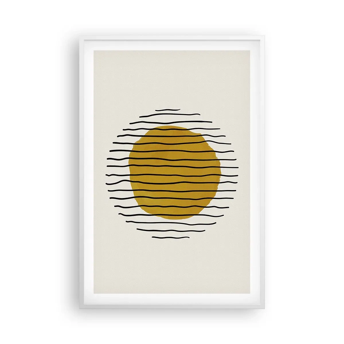 Poster in cornice bianca - Astrazione fremente di calore - 61x91 cm