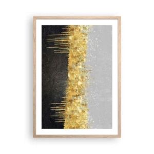 Poster in cornice rovere chiaro - Nel profondo e verso l'alto - 50x70 cm