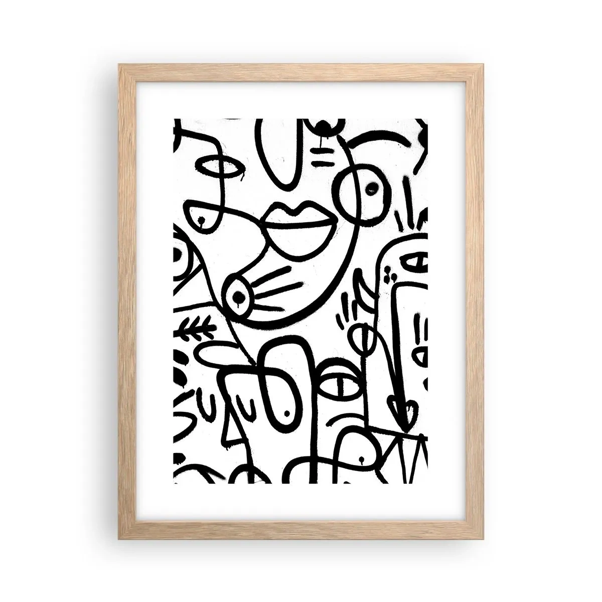 Poster in cornice rovere chiaro - Volti e miraggi - 30x40 cm