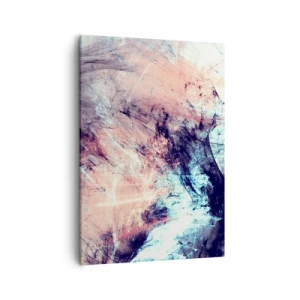 Quadro su tela - Stampe su Tela - Composizione astratta in toni pastello e scuri - 50x70cm - Senti il vento - Decorazione murale moderna per soggiorno e camera da letto ARTTOR