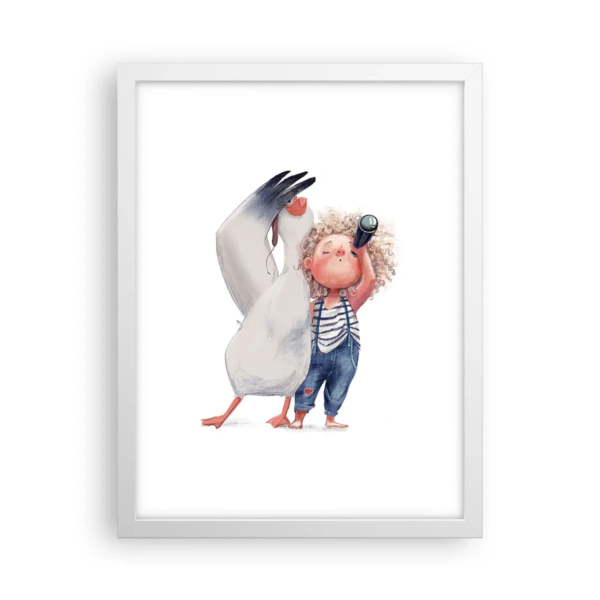 Poster in cornice bianca - Il progetto di un grande viaggio - 30x40 cm