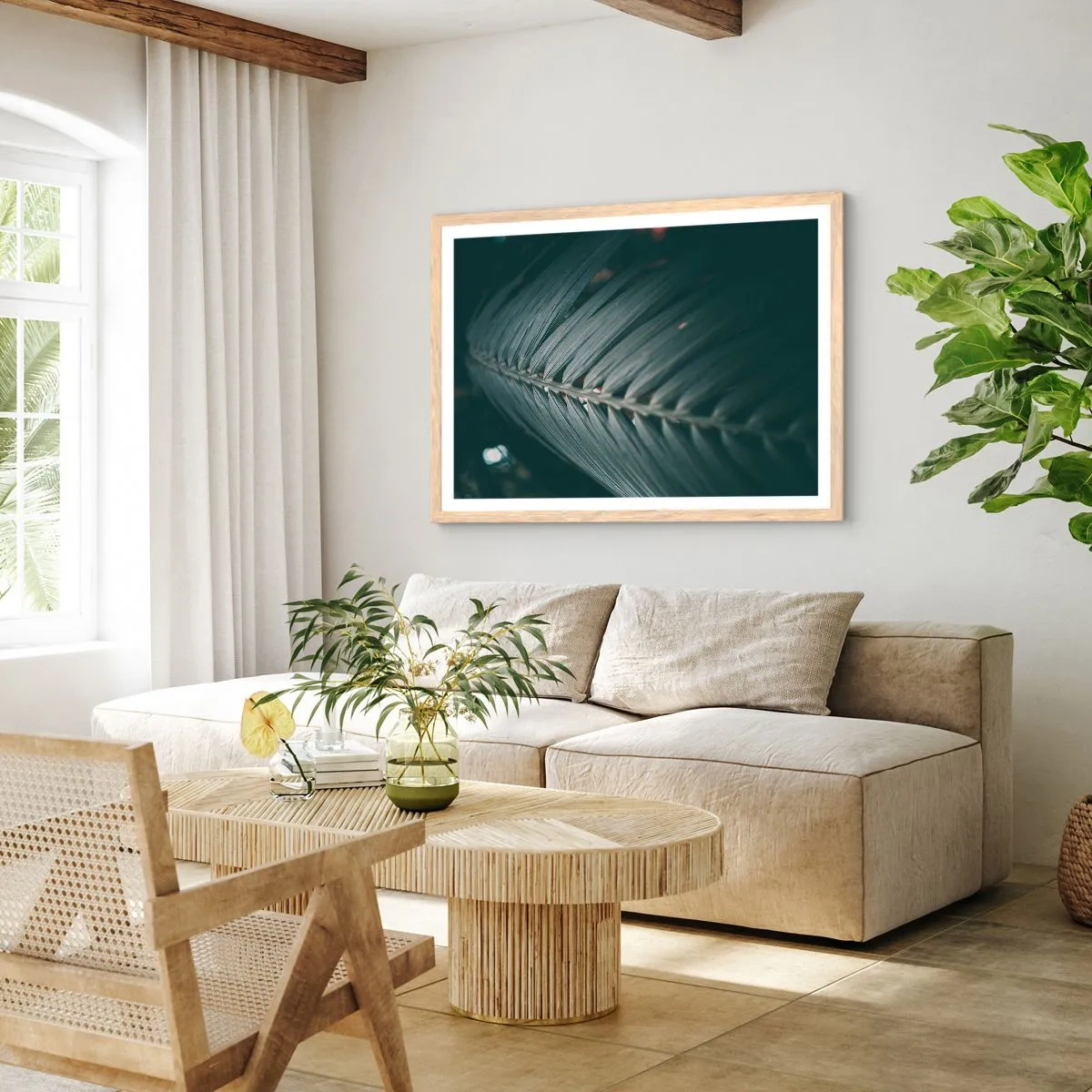 Poster in cornice rovere chiaro - La precisione della natura - 100x70 cm