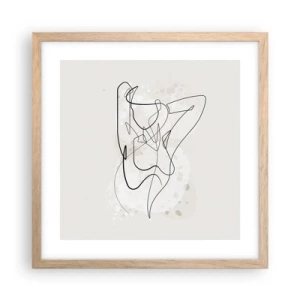 Poster in cornice rovere chiaro - L'arte della seduzione - 40x40 cm